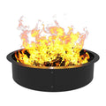 36-Inch Round Outdoor Fire Pit Ring Insert Firepit Kit, Black