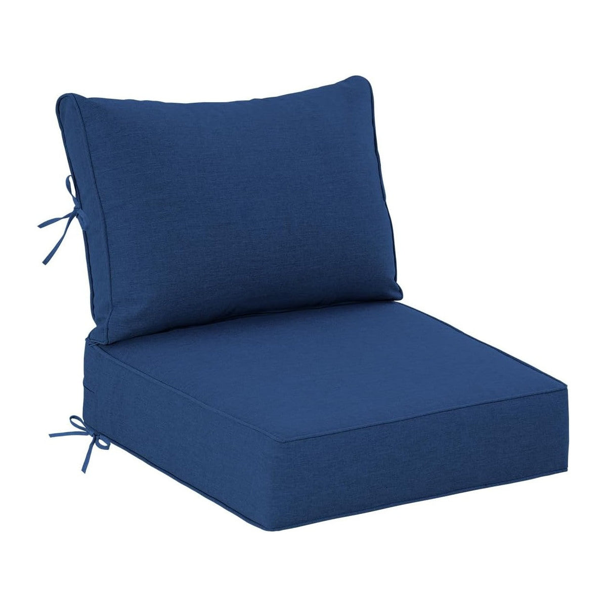 6 Inch Thick Olefin Deep Seat Cushion, Patio Cushion Dark Blue 25.5x25.5