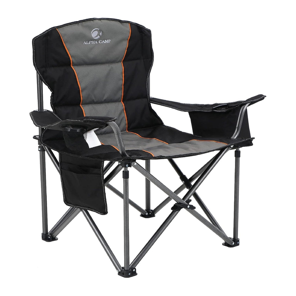 ALPHA CAMP Oversized Fully Padded Camping Chairs with Lumbar Support