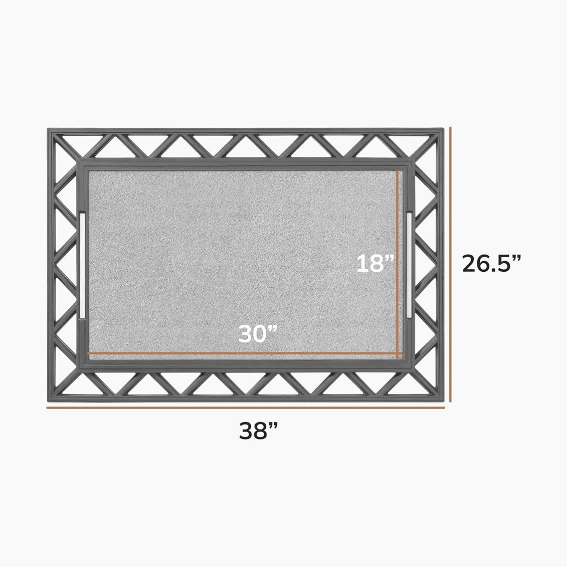 Anji Mountain BriteStep LED Doormat, 38x26.5in Pressure Activated Welcome Mat, All-Weather Front Door Mat, 18x30 Swappable Coir Insert, Wireless 3AA, Auto Shut-Off, Non-Slip Rubber Backing