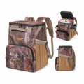 Backpack Cooler, 42 Can 16mm Leakproof Soft Cooler Backpack, Waterproof & Lightweight Camo Lunch Backpack for Work, Fishing, Beach, Day Trips, Large Capacity with Dry/Wet Storage