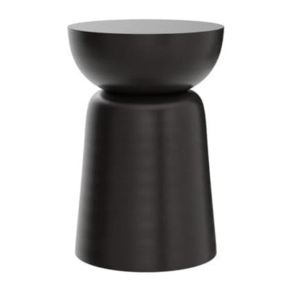 BIRDROCK HOME Metal Decorative Garden Stool and Outdoor Accent Side Table - Modern Industrial Round End Table for Home Furniture, Porch, Patio Decor, Garden, Deck - Dark Antique Bronze, 14" H x 14" D