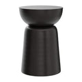 BIRDROCK HOME Metal Decorative Garden Stool and Outdoor Accent Side Table - Modern Industrial Round End Table for Home Furniture, Porch, Patio Decor, Garden, Deck - Dark Antique Bronze, 14" H x 14" D