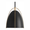 Black Dome Pendant Light 10in Kitchen Island Pendant Lighting Modern Black & Gold Ceiling Pendant Light Fixture for Kitchen Sink Dining Room, E26