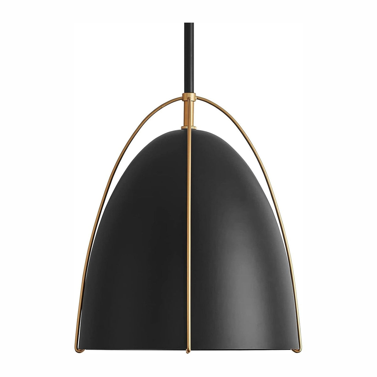 Black Dome Pendant Light 10in Kitchen Island Pendant Lighting Modern Black & Gold Ceiling Pendant Light Fixture for Kitchen Sink Dining Room, E26