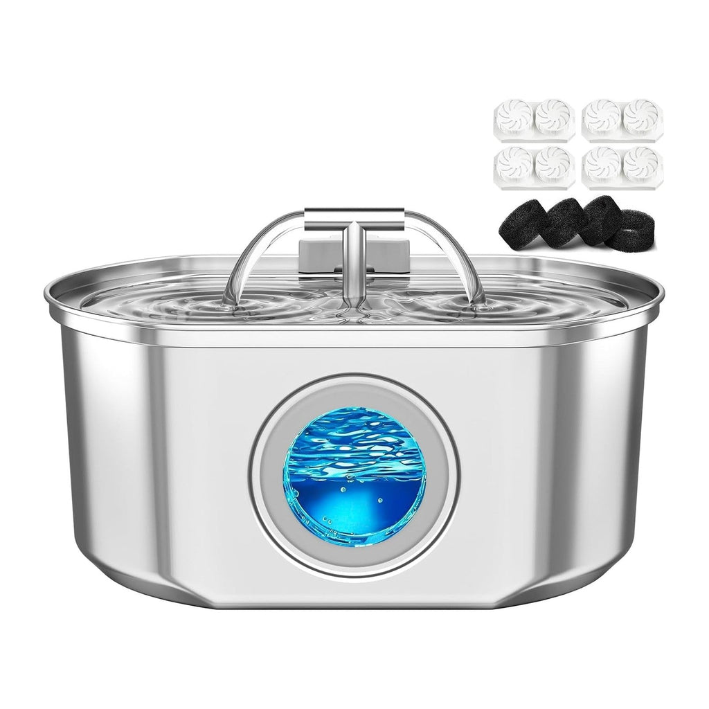 Cat Water Fountain Stainless Steel - 3.2L/108oz Cat Drinking Fountain