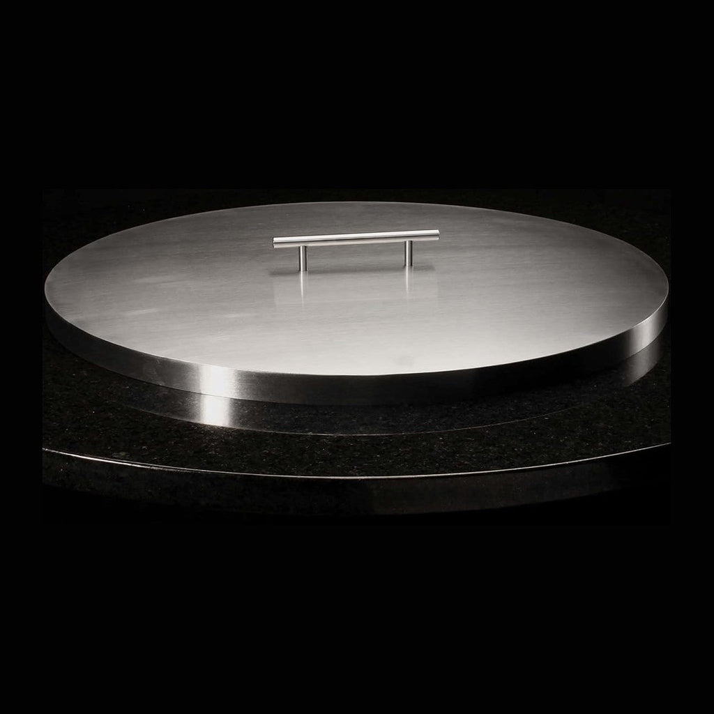 Celestial Fire Pit Cover for 19” Round Burner Pan (22" Actual Size), Stainless Steel