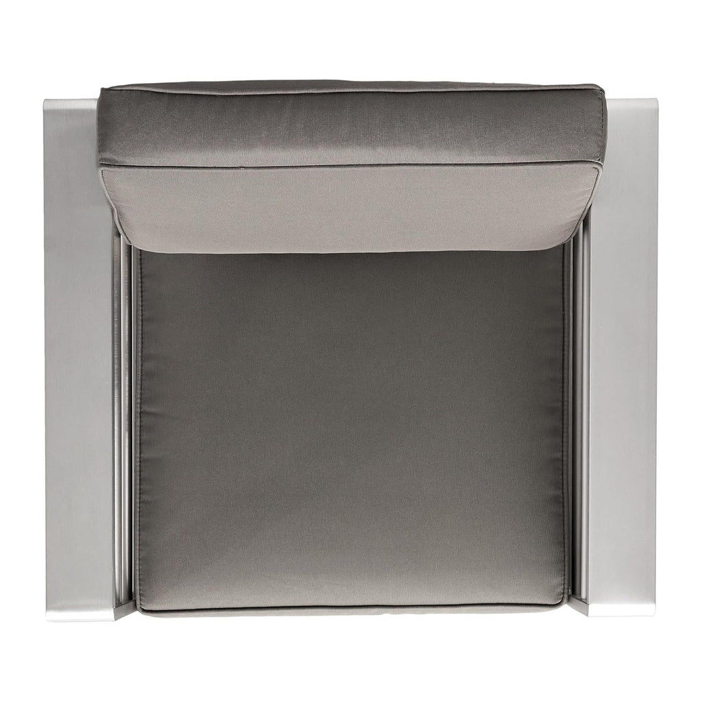 Christopher Knight Home Cape Coral Outdoor Aluminum Club Chairs with Side Table, Khaki / Silver