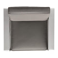 Christopher Knight Home Cape Coral Outdoor Aluminum Club Chairs with Side Table, Khaki / Silver