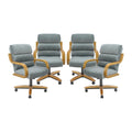 Chromcraft Nova Swivel-Tilt Caster Dining Chair - Chestnut - Lake - 4pc