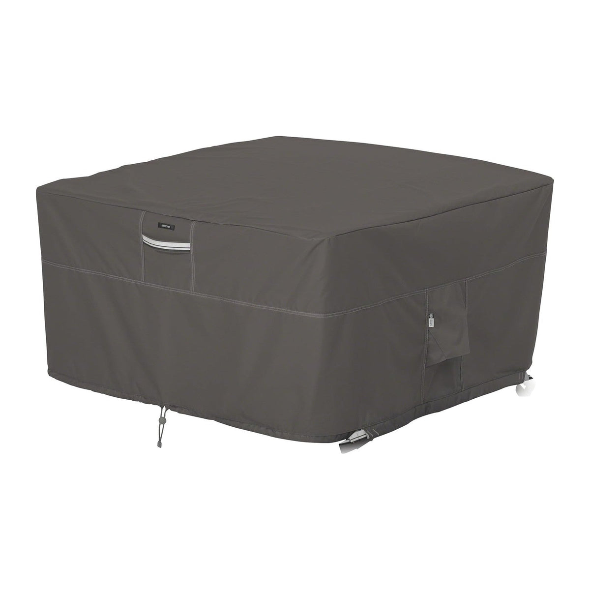 Classic Accessories Ravenna Water-Resistant 42 Inch Square Fire Pit Table Cover, Outdoor Table Cover