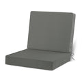 Cozyide 22x22 Outdoor Cushions for Patio Furniture, Waterproof Outdoor Chair Cushions with Non-Slip Ties and Handle, Washable Deep Seat Cushions for Outdoor Furniture with Removable Cover, Dark Gray