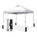 CROWN SHADES 12x12 Pop Up Canopy Tent with One Push Setup, Grid White