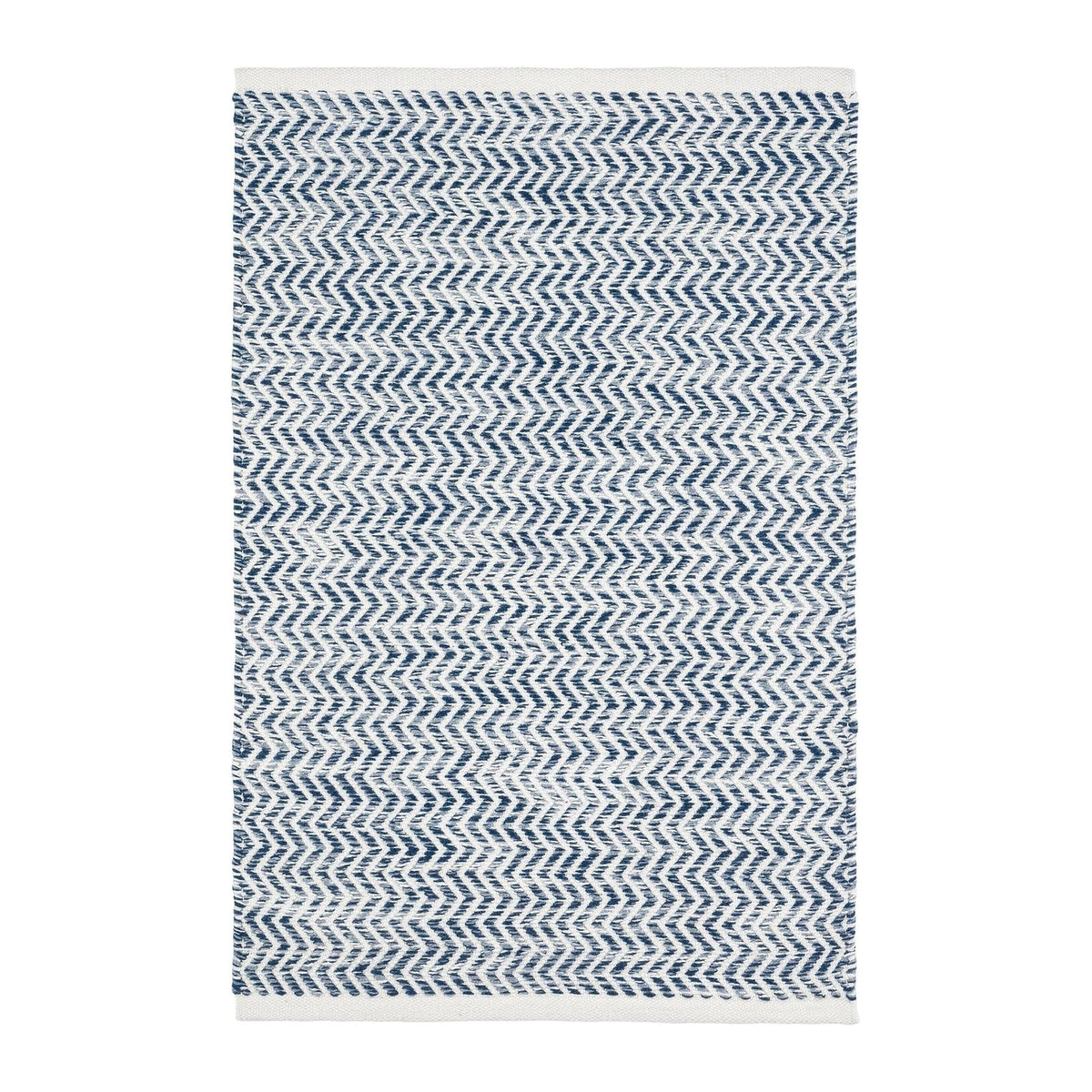 Dash & Albert Coastal Blue Geometric Handwoven Indoor/Outdoor Rug, 3'x5'