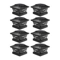 Davinci Lighting Renaissance Solar Outdoor Post Cap Lights - Includes Bases for 4x4 5x5 6x6 Posts - Bright LED Light - Slate Black (8 Pack)