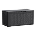 Devoko 100 Gallon Waterproof Resin Deck Box, Large Outdoor Storage Box