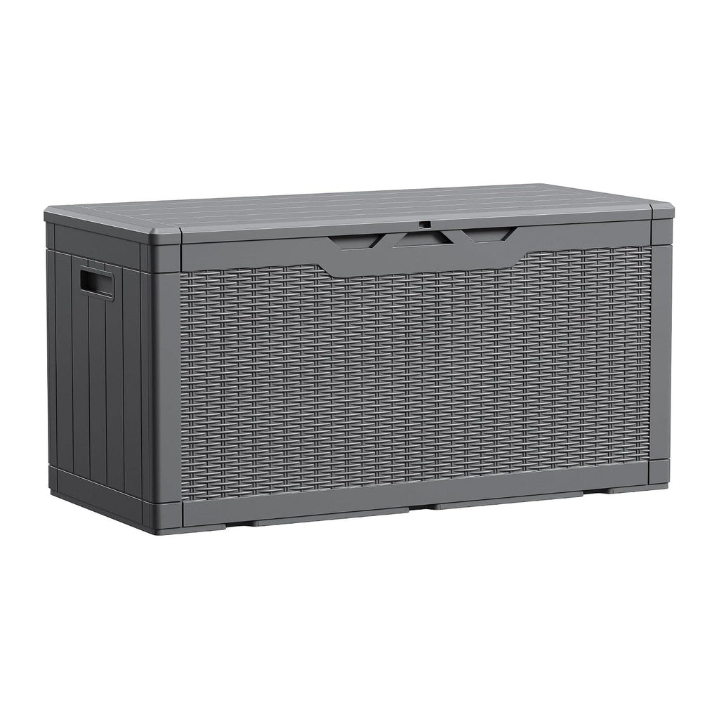 Devoko 100 Gallon Waterproof Resin Deck Box, Large Outdoor Storage Box
