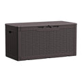 Devoko 100 Gallon Waterproof Resin Deck Box, Large Outdoor Storage Box