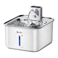 DownyPaws Cat Water Fountain Stainless Steel Wireless Automatic, White