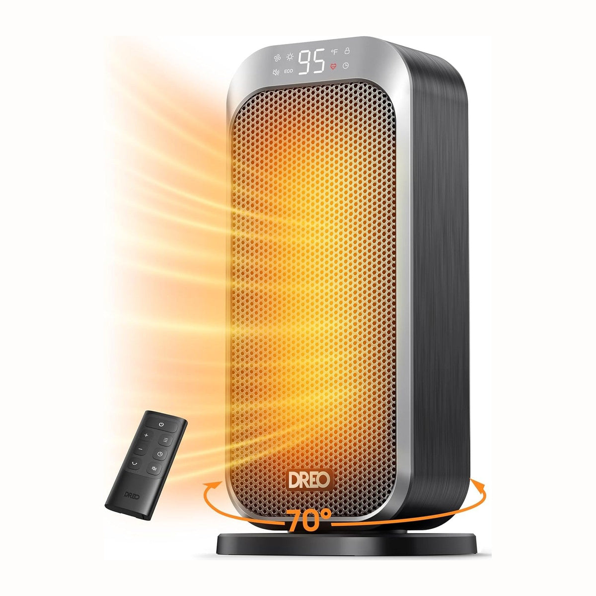DREO Quiet Space Heater, 1500W Portable Heaters for Indoor Use with Remote