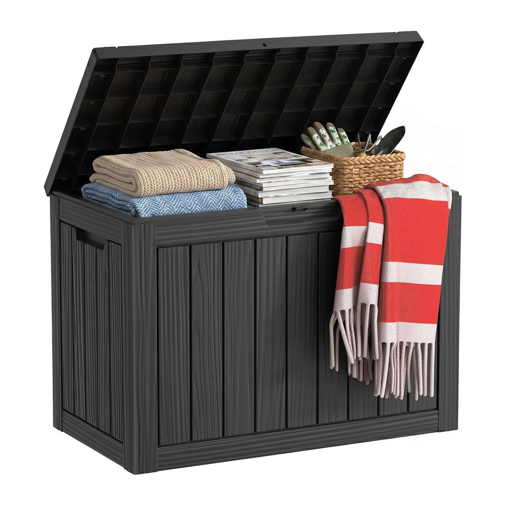 EasyUp 45 Gal Waterproof Outdoor Storage Box UV Resistant Deck Box