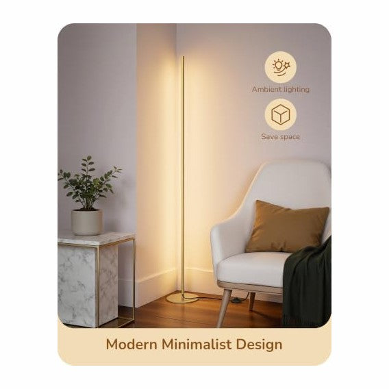 EDISHINE 2 Pack 57.5” Corner Lamp with Remote, 7 CCT Adjustable & Dimmable