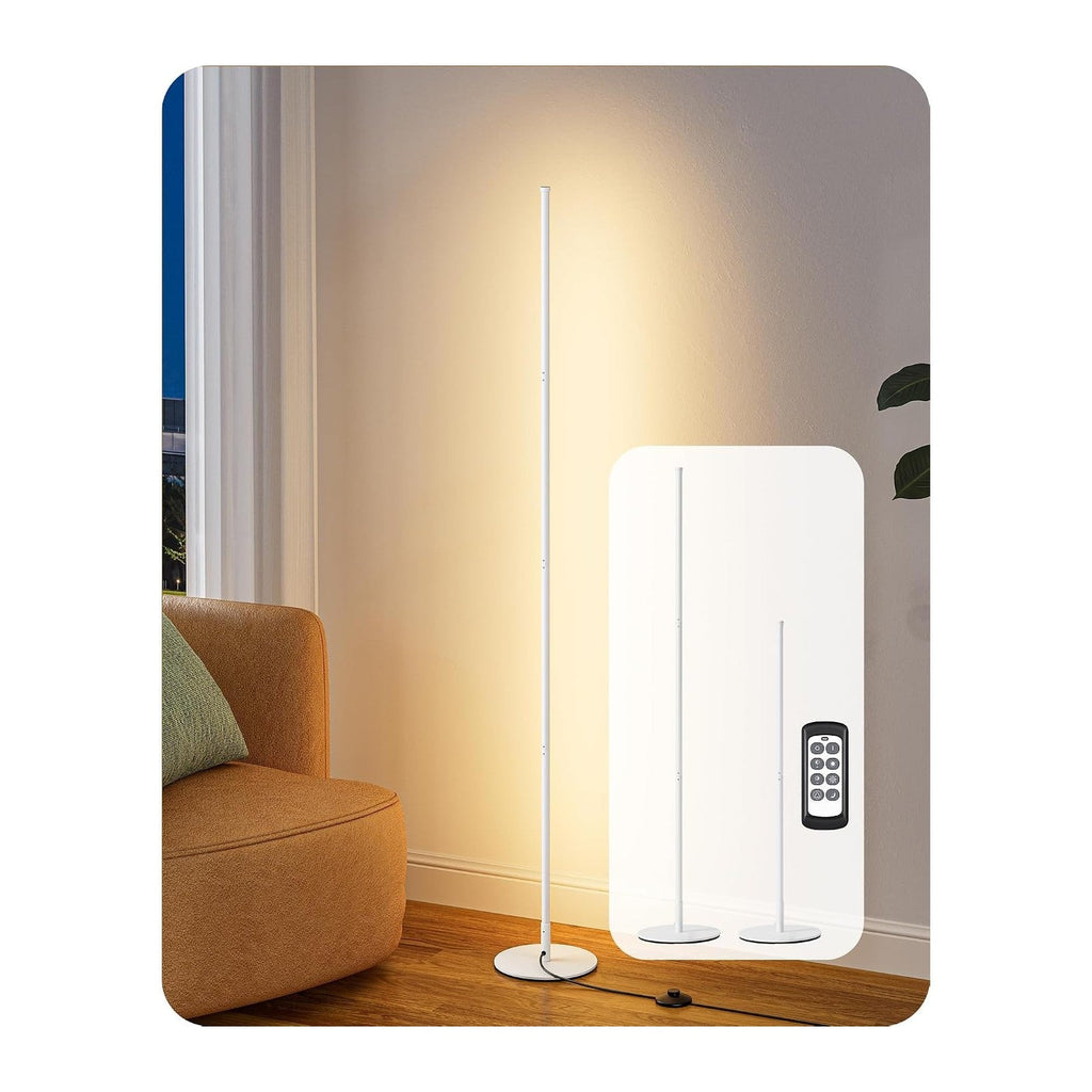 EDISHINE 59.8" Corner Lamp with Remote & 3 Height Settings, Dimmable & 3CCT