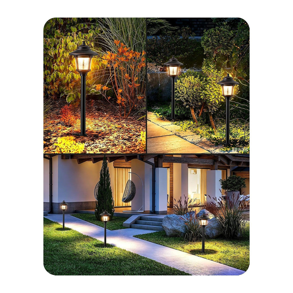 EDISHINE Low Voltage Landscape Lighting 12V 3W 120LM with Connectors 4 Pack