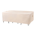 F&J Outdoors Patio Furniture Covers, Beige, 86"W x 44"D x 27.5"H