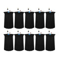 fani 10 Packs 24"x 43" Round Cocktail Table Skirt, Black