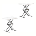 FanttikOutdoor Small Folding Table Quick Adjust 3 Heights, TV Tray, Dining