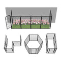 FXW No Dig Garden Fence, Outdoor for Yard, 40in(H) x 13.6ft(L), 6 Panels