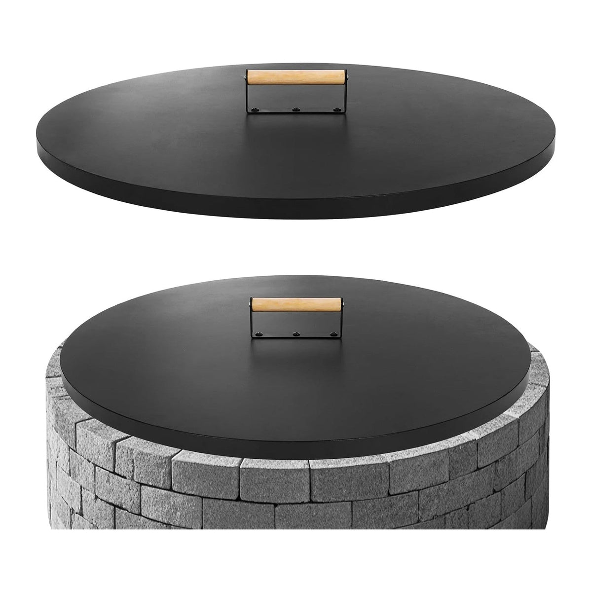 G GOOD GAIN Firepit Lid Round 30 Inch,Rust Resistant Fire Pit Lid Cover