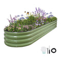 Galvanized Raised Garden Bed Outdoor- 8x2x1FT Planter Box, Green