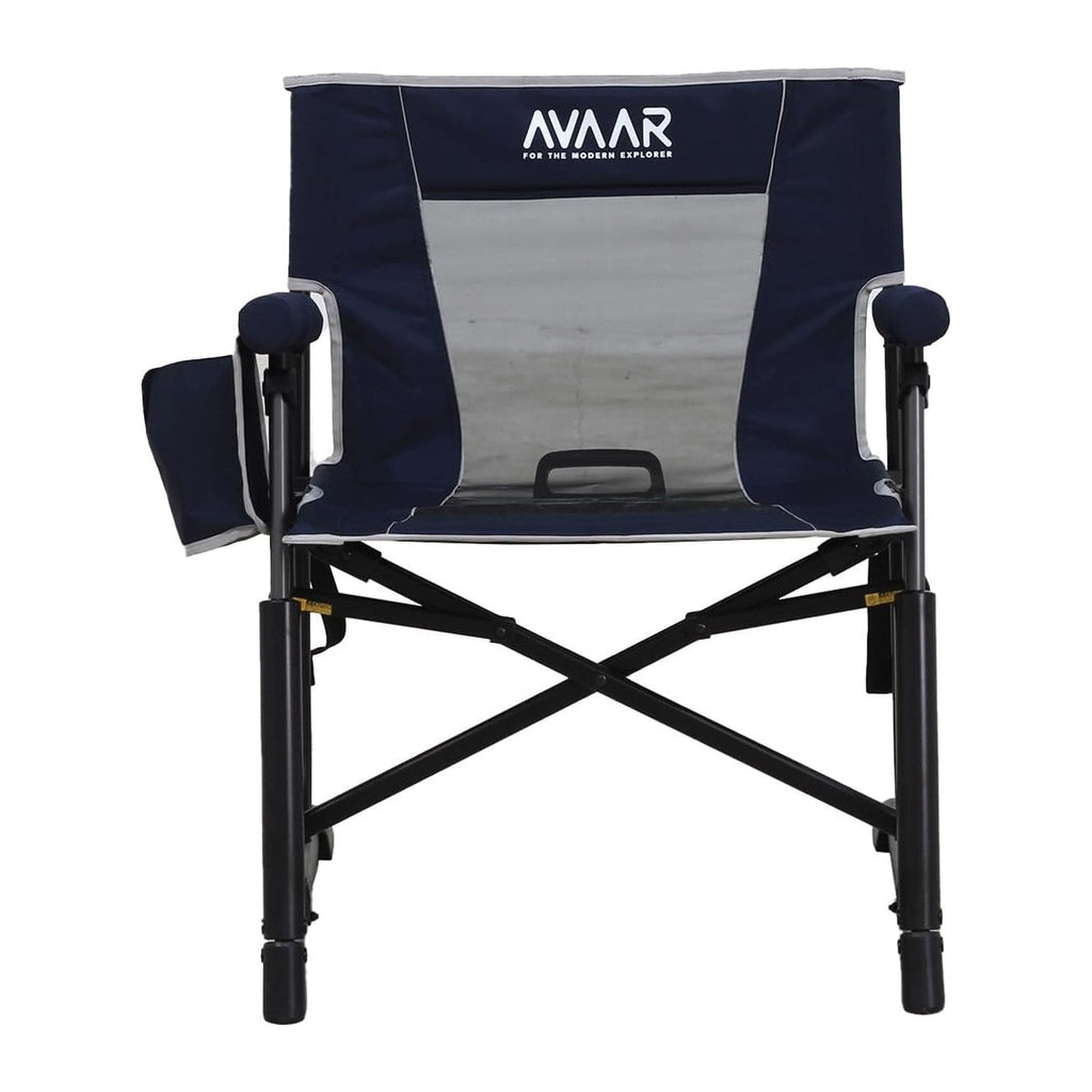 Go-Flow Compact Rocking Camping Chair,Durable Armrests,Drink Holder & Comfortable Backrest,Portable Travel Seat for Camping, Fishing, Lawn, Beach, Patio,400LBS Capacity, Indigo Blue