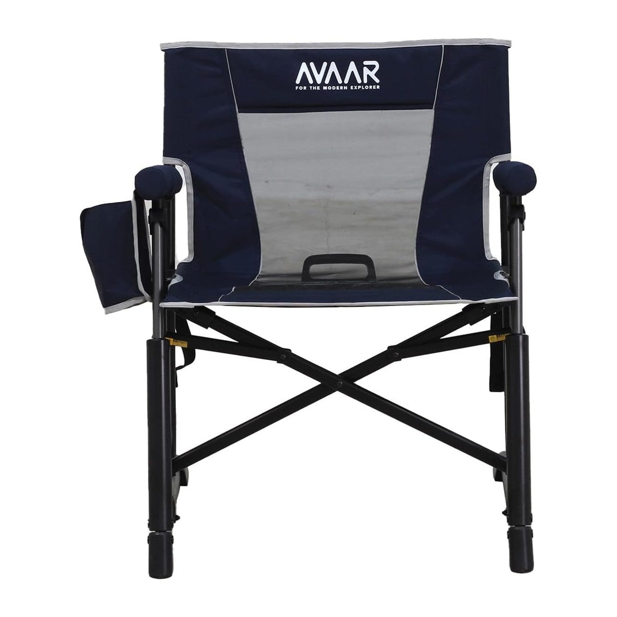 Go-Flow Compact Rocking Camping Chair,Durable Armrests,Drink Holder & Comfortable Backrest,Portable Travel Seat for Camping, Fishing, Lawn, Beach, Patio,400LBS Capacity, Indigo Blue