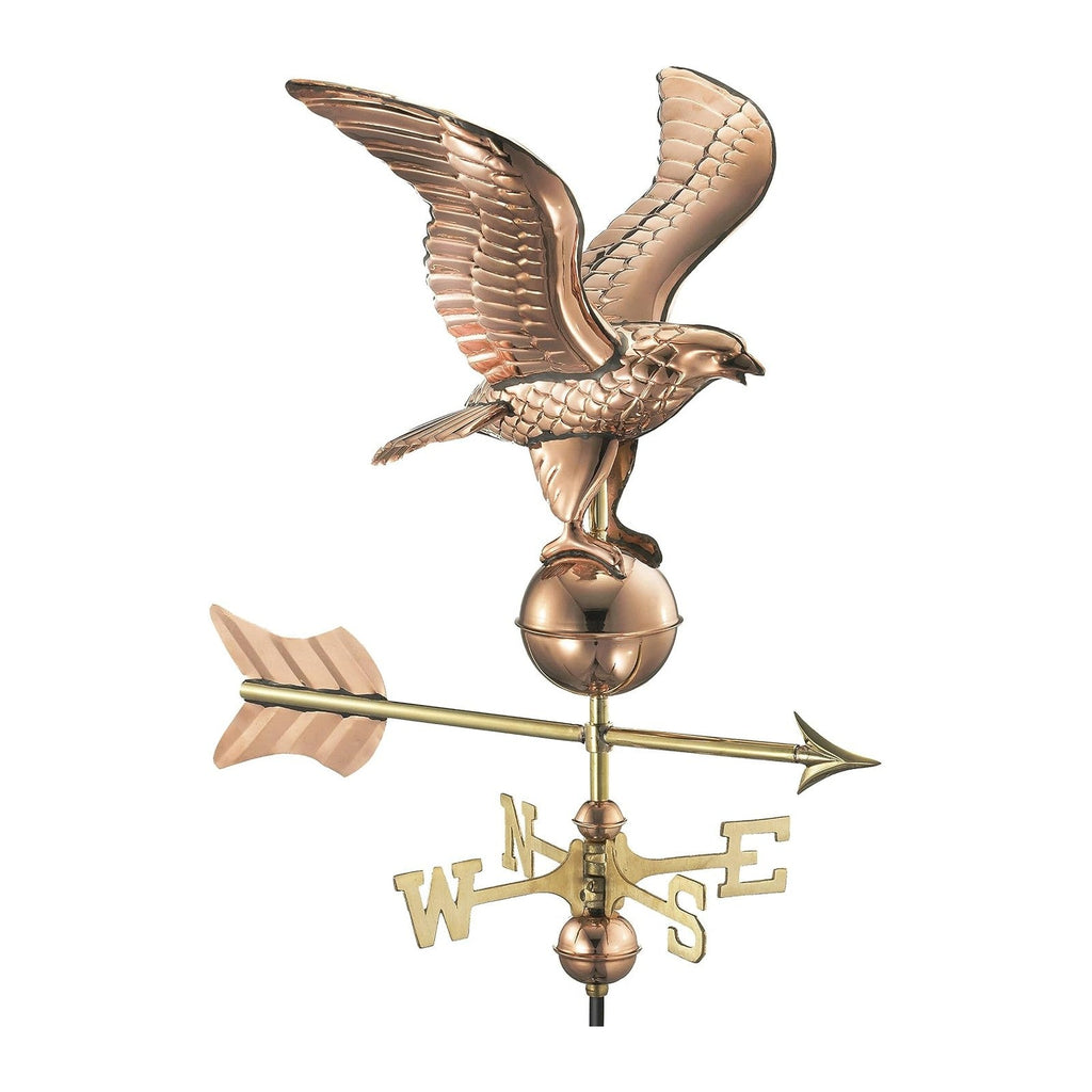 Good Directions 8815PR Eagle Cottage Weathervane, Polished Copper with Roof Mount, Medium