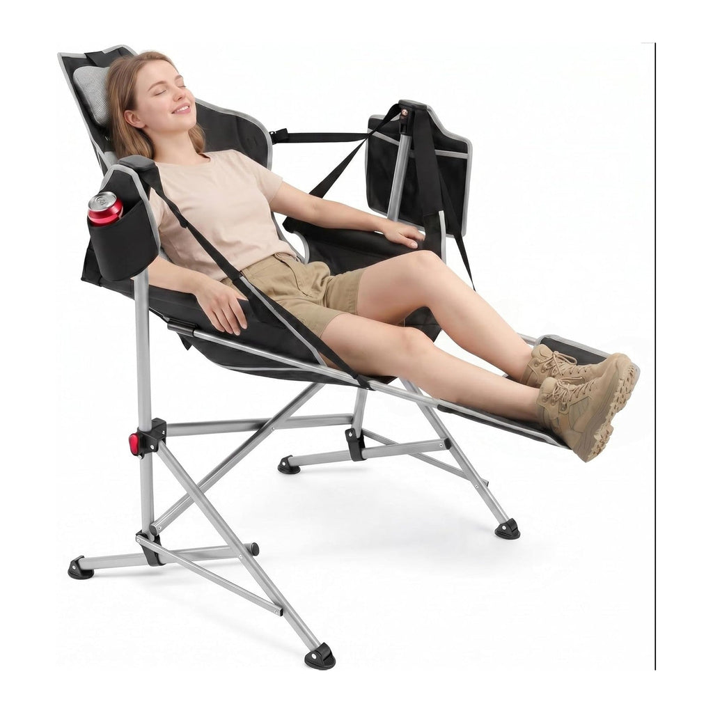 Hammock Camping Chair with Footrest, Heavy Duty Swinging Chair 500LB
