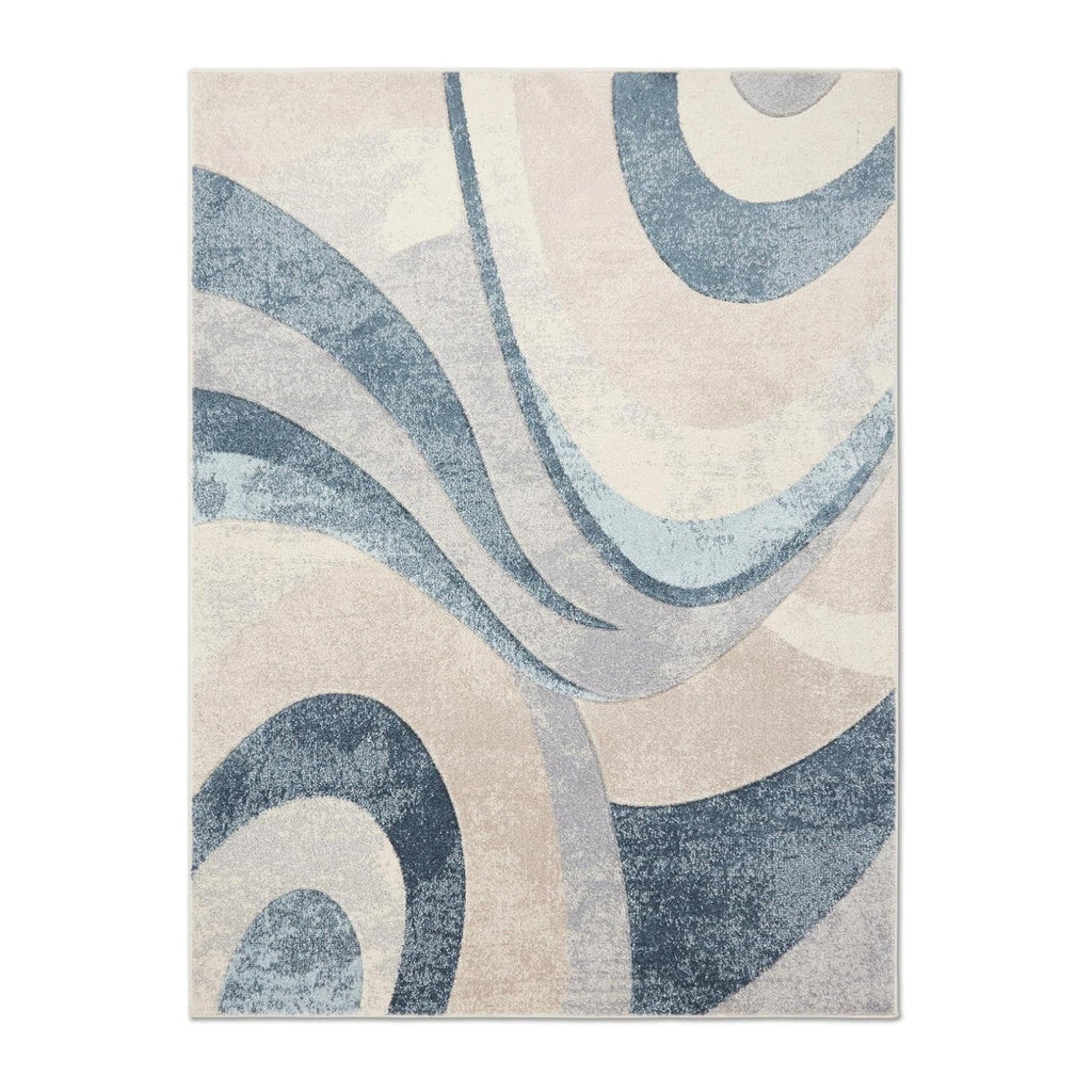 Home Dynamix Tribeca Slade Modern Area Rug, Abstract Blue 5'2"x7'2"