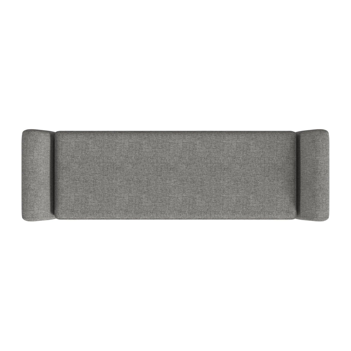 HomePop 60" Modern Storage Bench with Wood Legs - Gray Woven