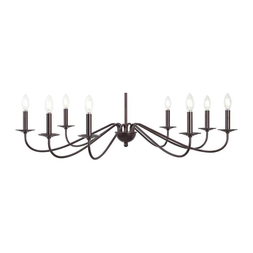 JONATHAN Y Wicklow 8-Light Farmhouse Chandelier 40", Oil Rubbed Bronze