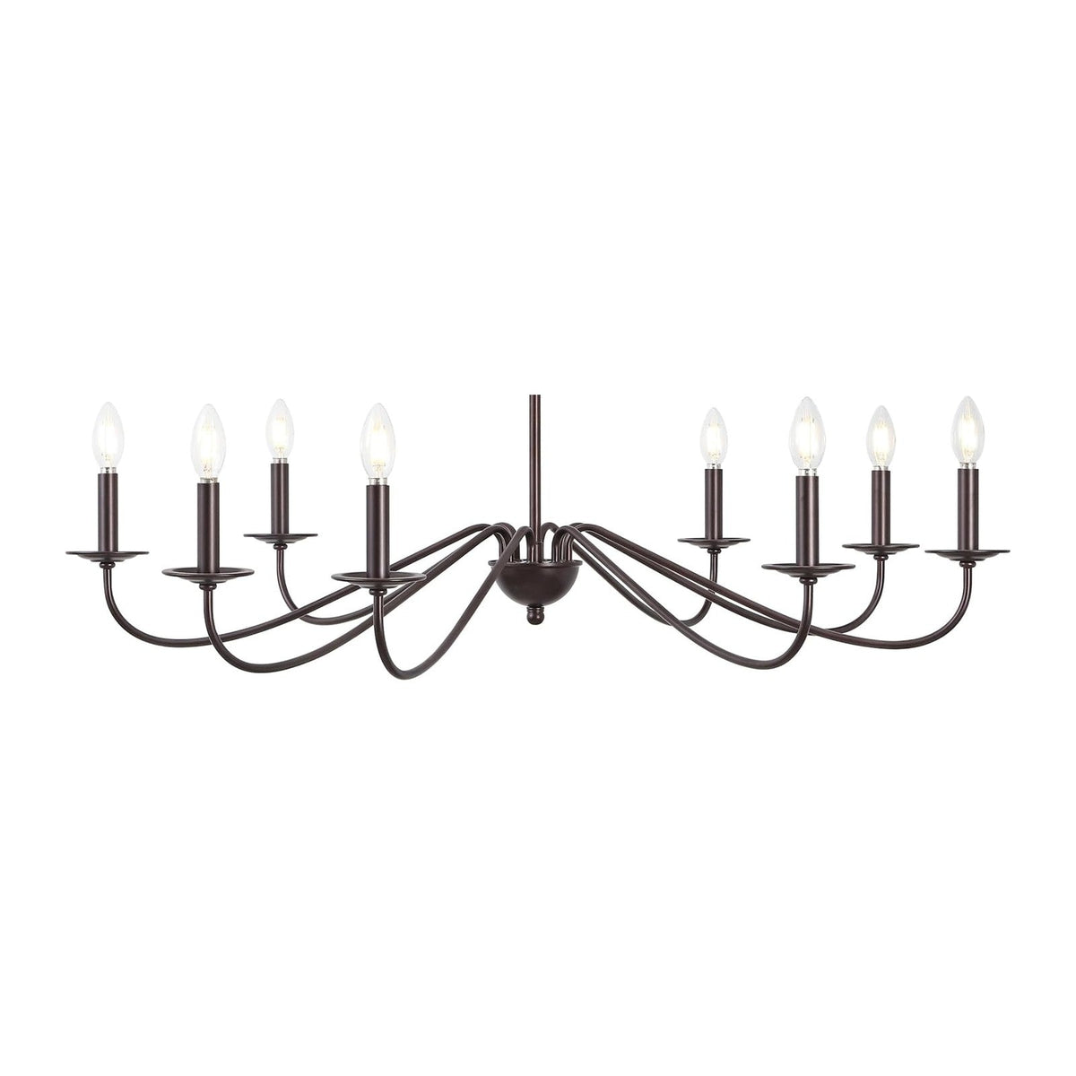 JONATHAN Y Wicklow 8-Light Farmhouse Chandelier 40", Oil Rubbed Bronze