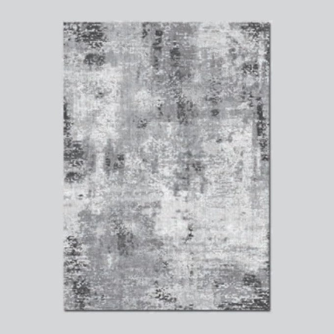 Kelarea Washable Area Rug 6x9, Non-Slip Low Pile Abstract Grey