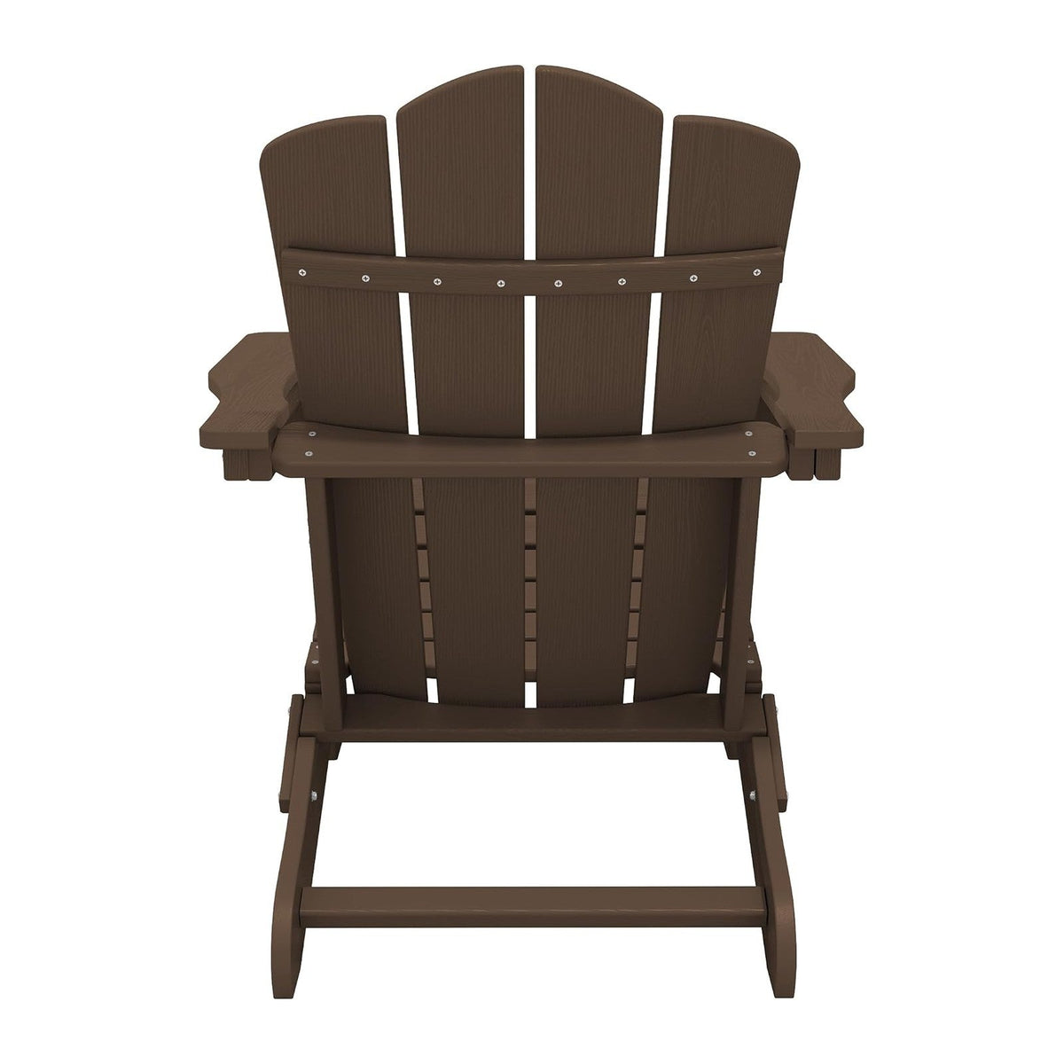 KINGYES Folding Adirondack Chair Set of 6 with Cup Holder, Coffee