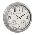 La Crosse Clock 433-3236 14-inch Silas Indoor/Outdoor Galvanized Analog Quartz Wall Clock