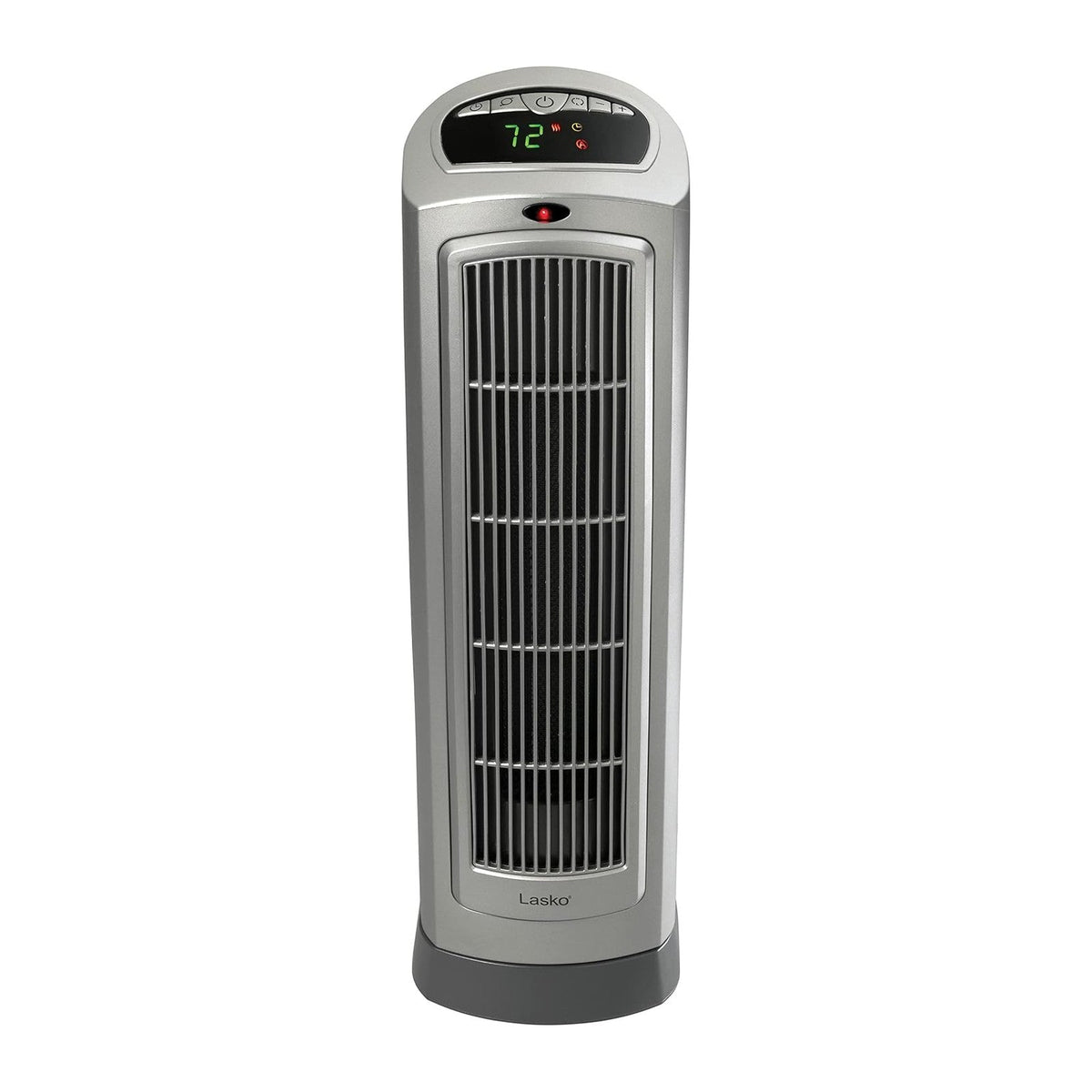 Lasko Oscillating Digital Ceramic Tower Heater for Home with Adjustable Thermostat, Timer and Remote Control, 23 Inches, 1500W, Silver, 755320