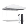 LEMY 10x10 Pop Up Canopy Tent,Instant Outdoor Patio Canopy with Wheeled Carry Bag and Ropes,White Portable Height Adjustable Outdoor Tent for Beach,Events,Camping
