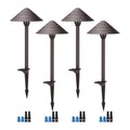 LEONLITE 4-Pack 5CCT LED Low Voltage Landscape Path Lights, 12-24V AC/DC