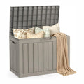Mars Villa Deck Box, Outdoor Storage Box Waterproof, 45 Gallon, Grey