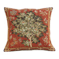 Medieval Oak Tapestry Throw Pillow Cover 14 X 14 in, Floral Cushion Cover